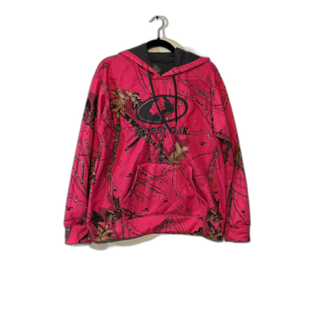 Mossy Oak Pink Camo Pullover Hoodie Break-Up Camo Size XL